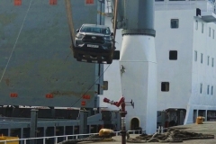Unloading of vehicle